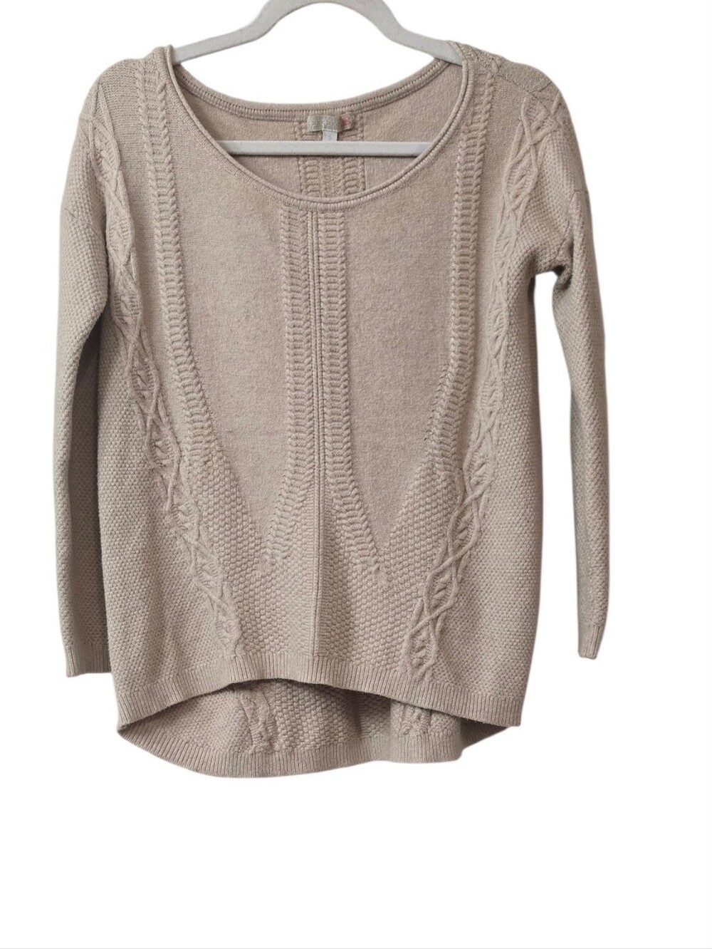 Gianm8 Bini Women's Cable Knit Scoop Neck Sweater - Size S